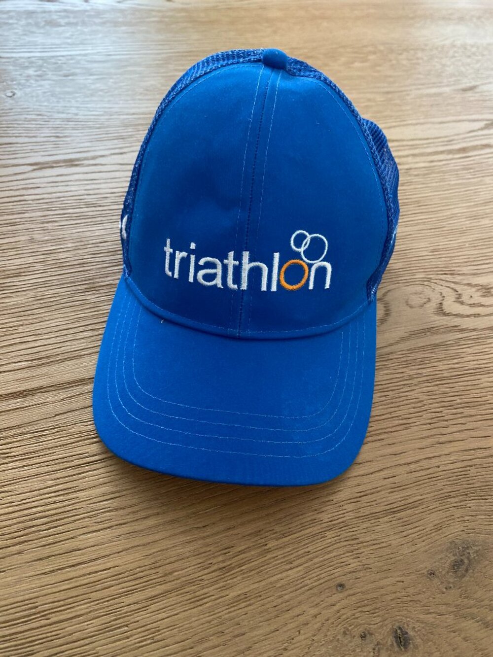 ITU Triathlon Boco Gear Mesh Back Snapback Baseball Cap Hat One Size OS Blue